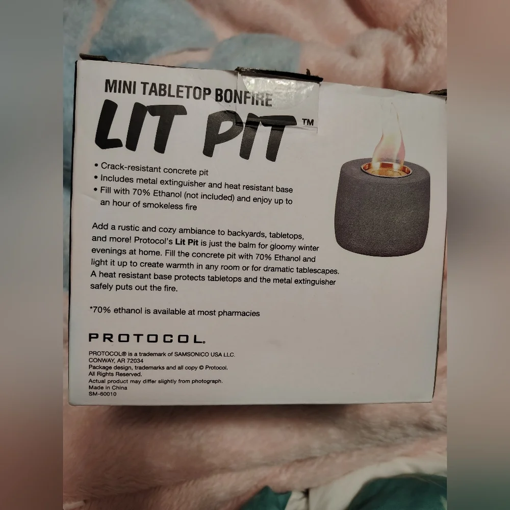 Mini Tabletop Bonfire Lit Pit (NWT)